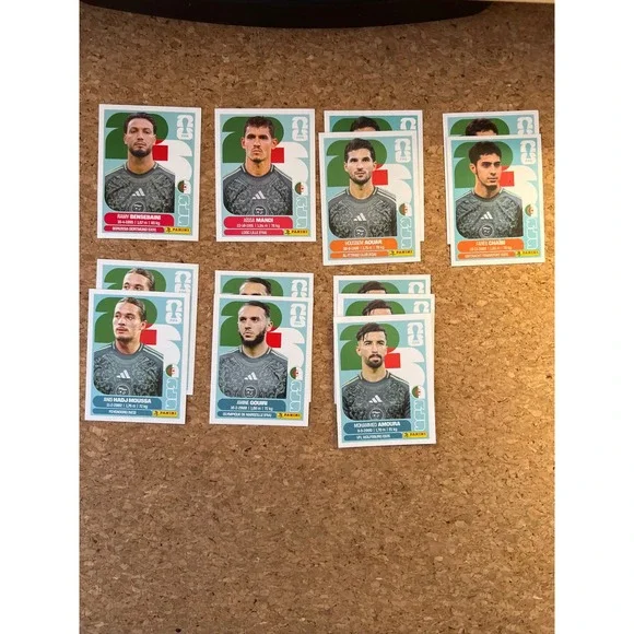 Panini FIFA World Cup 2026 Algeria Sticker Lot Bensebaini Mandi Aouar 13 Sticker