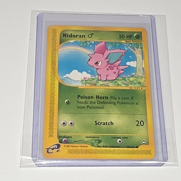 Pokemon Nidoran Male 96/147 Aquapolis e-Reader Common Vintage 2002 TCG Card