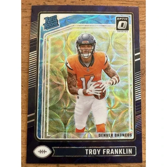 2024 Donruss Optic Purple Scope #294 Troy Franklin Rated‎ Rookie Denver Broncos