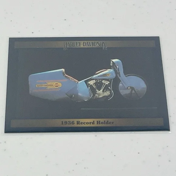 1992 Collect A Card Harley Davidson Series 2 1936 Record Holder Trading Card
