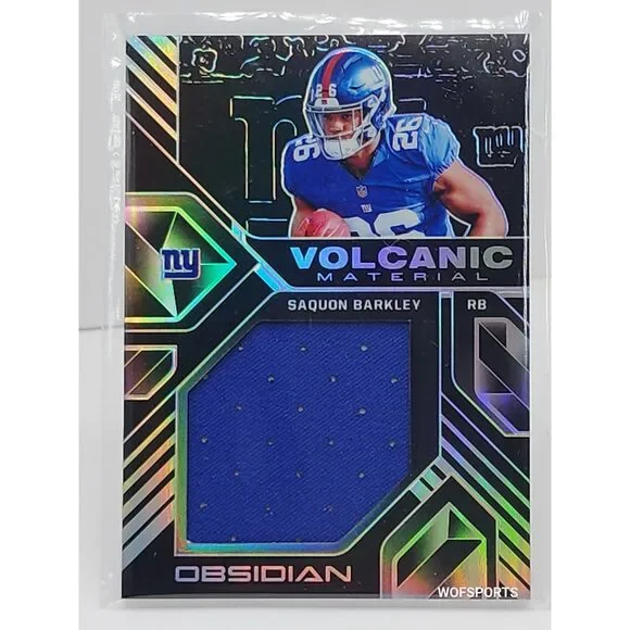 2018 Panini Obsidian Saquon Barkley Volcanic Material Card #VM-9 28/50 Giants