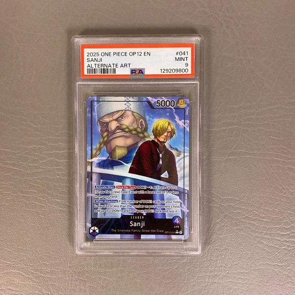 Sanji Alternate Art Leader OP12-041 One Piece Card Game 2025 PSA 9 Mint