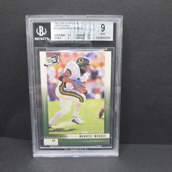 Press‎ Pass Maurice Morris Football  2002 BGS 9 Mint Rookie Card #FD29