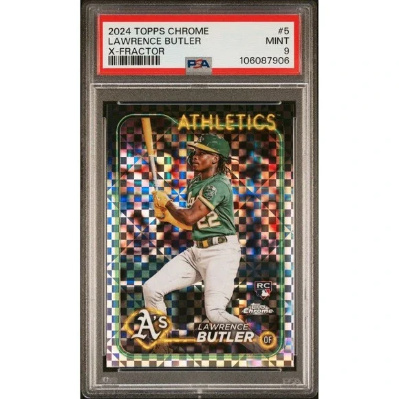 2024 Topps Chrome - Lawrence Butler #5 X-Fractor (RC)‎ - PSA 9