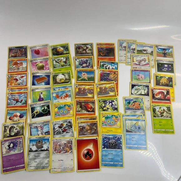 54 Lot Deck 202 Pokemon TCG Sword & Shield Base Card Cinderace Gastly Meowth