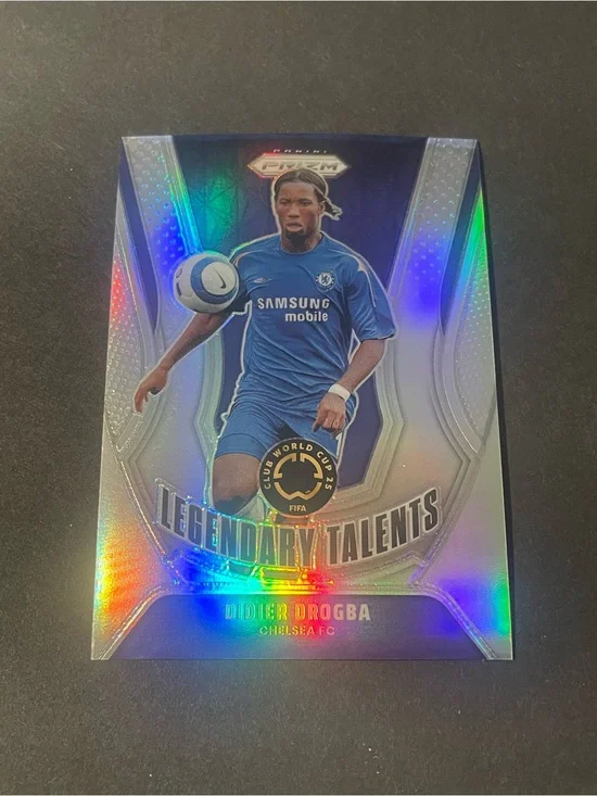 2025 Prizm FIFA Club World Cup Chelsea Didier Drogba Legendary Talent Silver