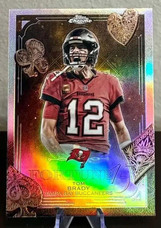 Tom Brady 2025 Topps Chrome Fortune 15 Refractor Tampa Bay Buccaneers Football
