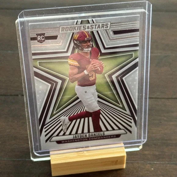 Panini Rookies & Stars Football Card Jayden Daniels Burgundy 2024 RC #148
