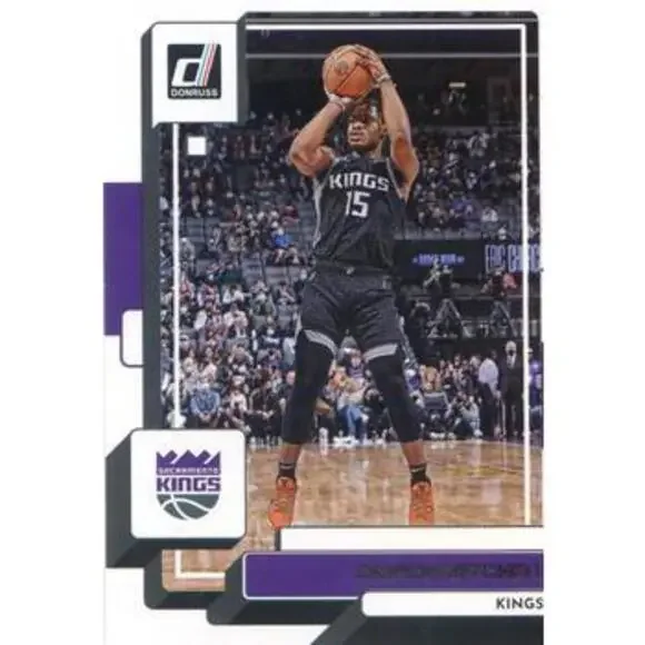 2022-23 Panini Donruss Davion Mitchell Green Refractor #142 Sacramento Kings