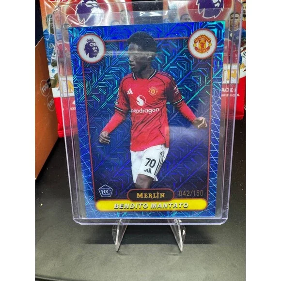 2026 Merlin Premier League Bendito Mantato, Manchester United RC Blue Mojo /150