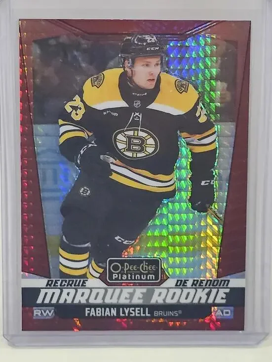 2022-23 O-Pee-Chee Platinum Fabian Lysell Marquee Rookie Red Prism #216 /199