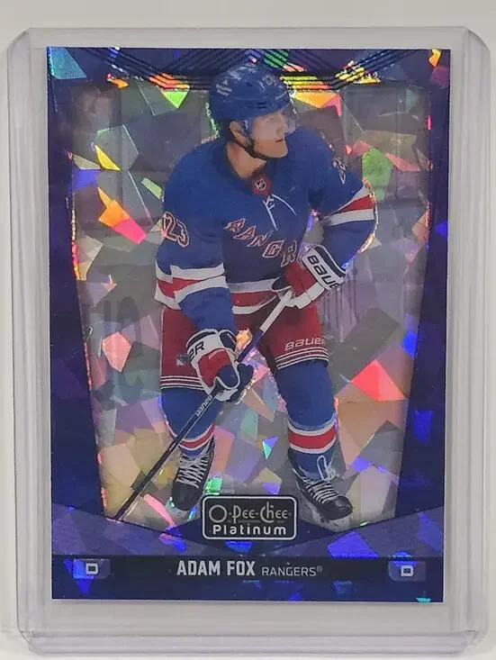 2024-25 O-Pee-Chee Platinum Adam Fox Blue Fragments 121/125 Card - Rangers