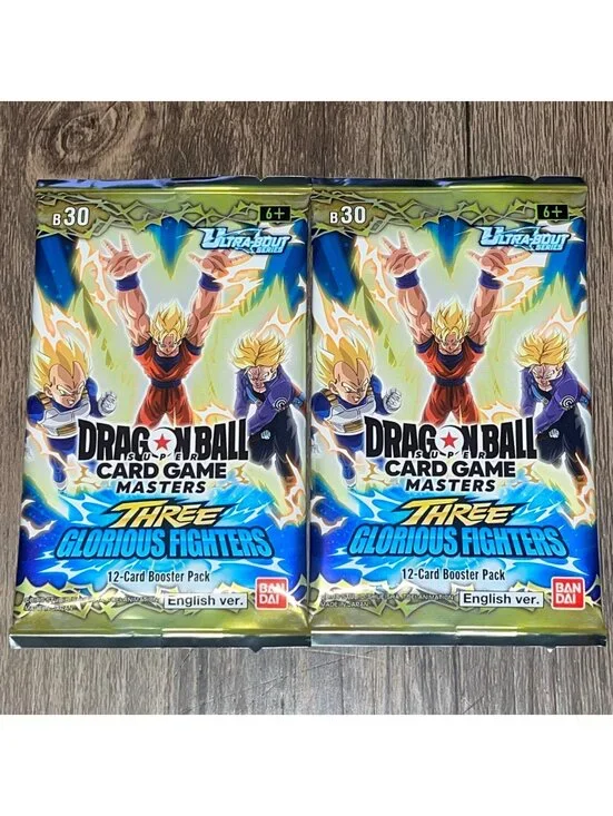 2x Dragon Ball Super DBS Master TCG Three Glorious Fighters (BT30) Pack DBZ