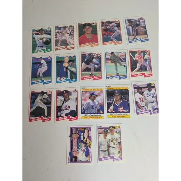 Mixed Lot Of 17 Gradable Baseball Cards 1990 Fleer Superstars Nolan Ryan & More!