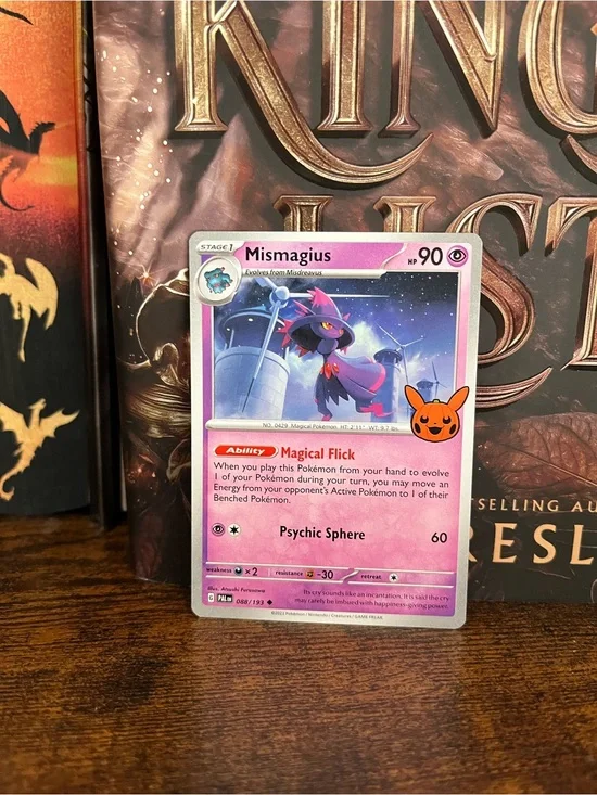 Mismagius Pokemon Trading Card Stamped Trick or Trade
