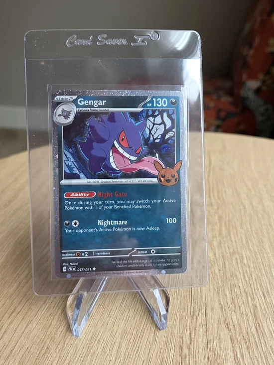 Gengar Cosmos Holo Pokemon Card Paldean Fates/ Trick or Trade Cosmo Holo Card