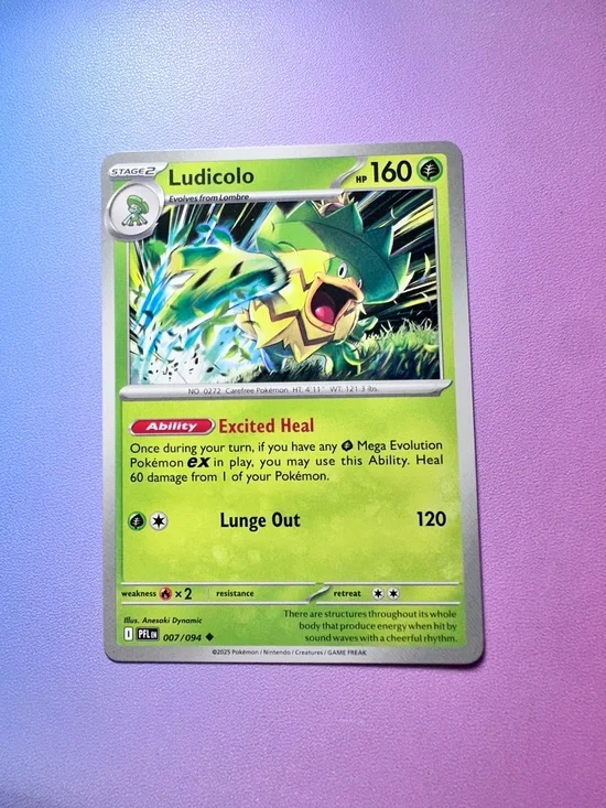 ludicolo - 007/094 (uncommon) — pokemon: phantasmal flames