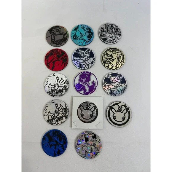 Official Pokemon Coins Large Lot of 14 coins With Duplicates