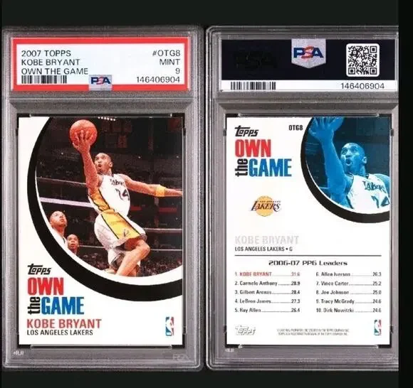 2007 Topps Own the Game #OTG8 Kobe Bryant PSA 9 Mint Los Angeles Lakers Card