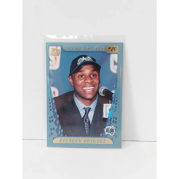 2001 TOPPS ROOKIE  #240 BRENDAN‎ HAYWOOD BASKETBALL CARD