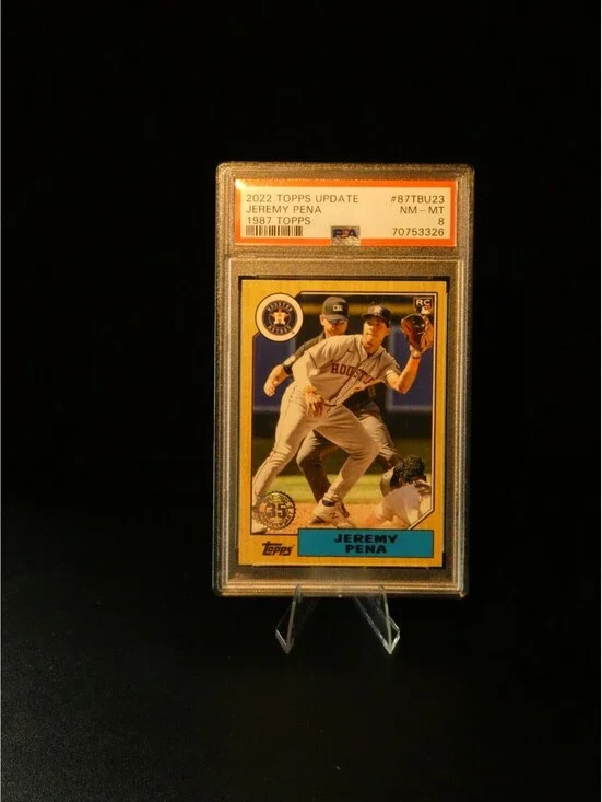 2022 Topps Update Jeremy Pena 1987 Topps PSA 8 Houston Astros