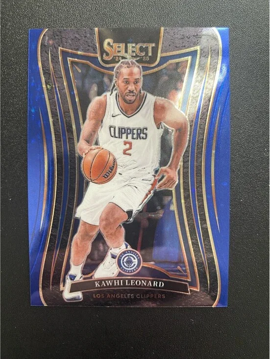 2024-25 Panini Select #350 Kawhi Leonard Blue Stars Prizm 2/20 Jersey # Match