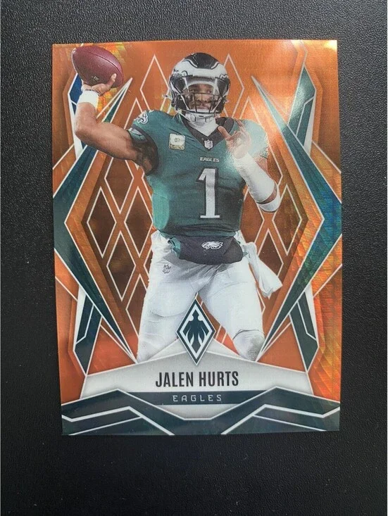 2025 Panini Phoenix Jalen Hurts #95 Orange Hyper Prizm Jersey # Match 1/99