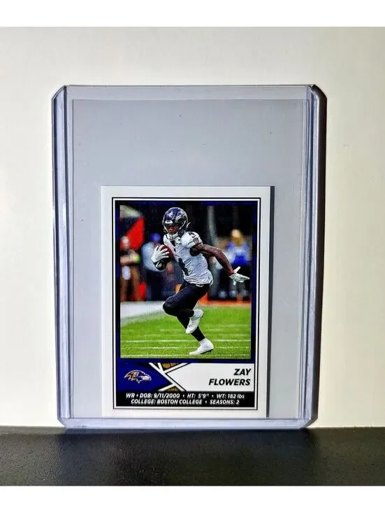 Zay Flowers 2024 Panini NFL Sticker #109 Baltimore Ravens