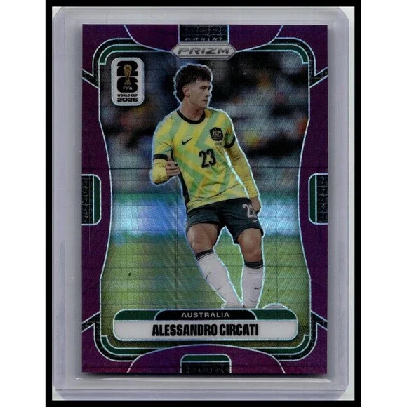 2026 Panini World Cup Alessandro Circati #140 Australia Purple Hyper #/299