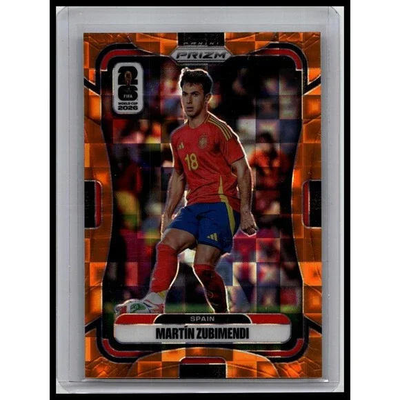 2026 Panini Prizm World Cup Martin Zubimendi #66 Spain Orange Pandora Prizm /215