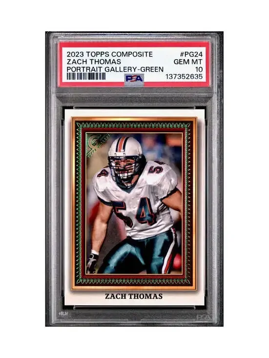 Zach Thomas 2023 Topps #PG-24 119/250 Gallery Green Parallel PSA 10 Gem Mint