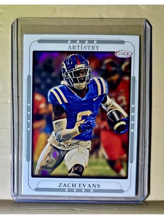 Zach Evans 2023 SAGE NFL Artistry Football #128 Card
