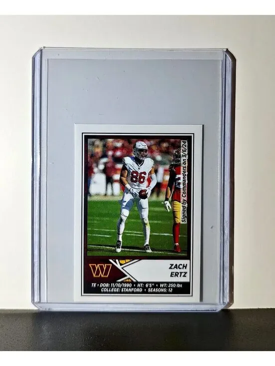Zach Ertz 2024 Panini NFL Sticker #351 Washington Commanders