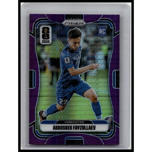 2026 Panini World Cup Abbosbek Fayzullaev #448 Uzbekistan Purple Hyper /299