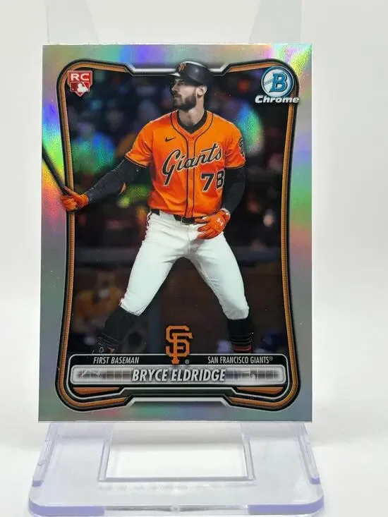 2026 Bowman Bryce Eldridge Chrome Red Rookie Variation Refractor SP Giants RC