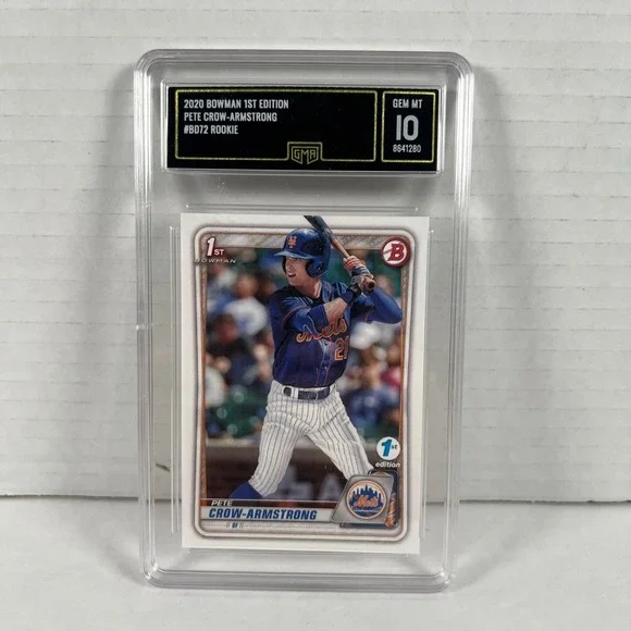 2020 Bowman 1st Edition Pete Crow-Armstrong #BD72 Rookie GMA 10 Gem Mt Mets