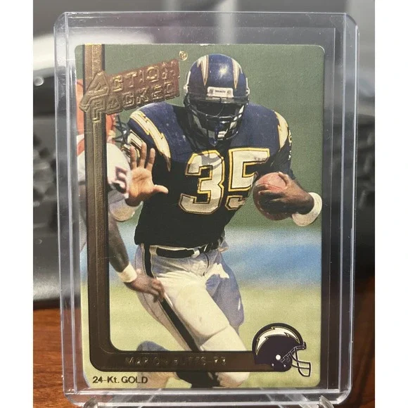 1991 Hi-Pro 24Kt Gold ACTION PACKED Football, Marion Butts #33G