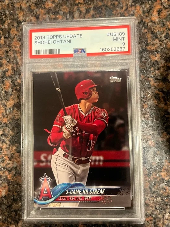 Shohei Ohtani Topps Rookie Card US189 PSA 9