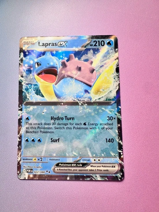 lapras ex - 022/088 (holo double rare) — pokemon: perfect order