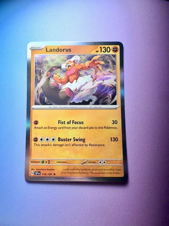 landorus - 110/191 (holo rare) — pokémon: surging sparks
