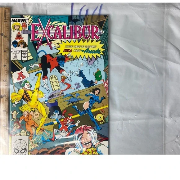 Marvel Excalibur Comic Book Issue 5 Featuring Arcade‎ February 1989