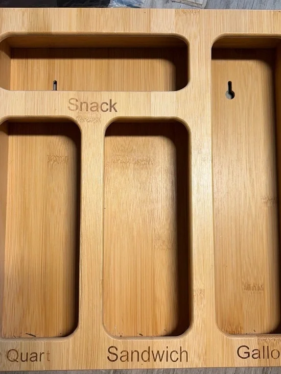Bamboo Snack & Sandwich Organizer Tray