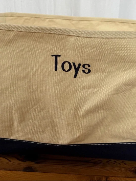 Land’s End Large Canvas Toy Bin / Storage Organizer - 21” x 16” x 14”
