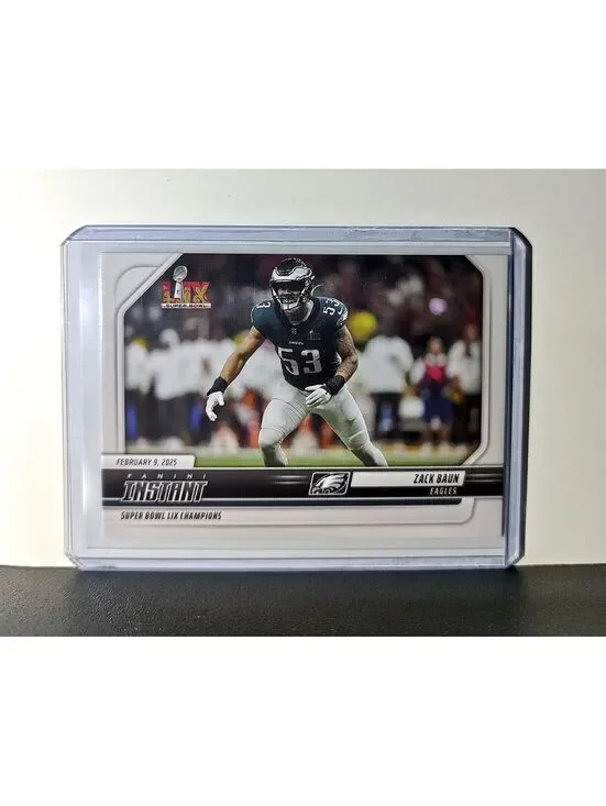 Zach Baun 2024 Panini Super Bowl LIX Champions NFL #19 Football Card Eagles
