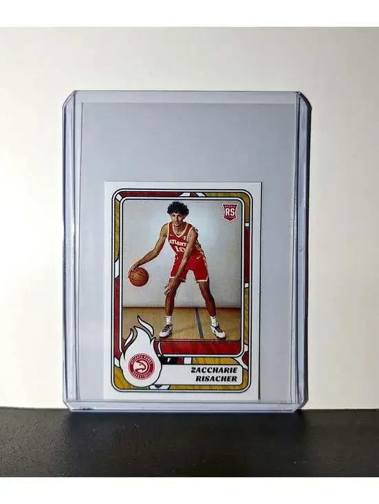 Zaccharie Risacher Rookie 2024-25 Panini NBA #109 Sticker Card Atlanta Hawks