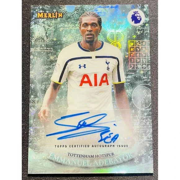 2025-26 Topps Merlin P/L Enchanted Pan Auto Emmanuel Adebayor REF #EP-EA