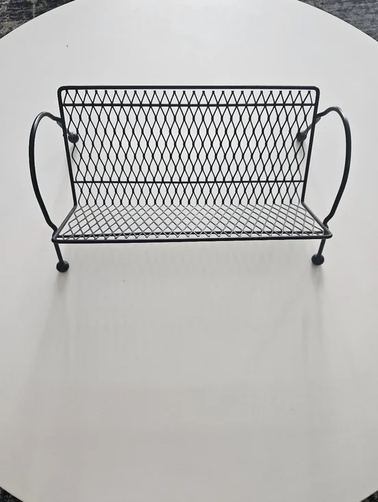 Vintage Atomic Era Black Wire Book/Record/CD Holder