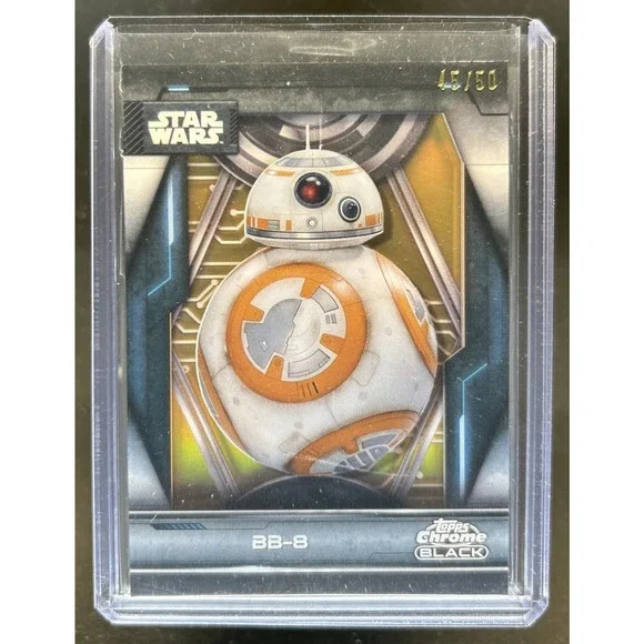 2025 Topps Star Wars Smugglers Outpost BB-8 Droid Shadowbox Gold Refractor #/50