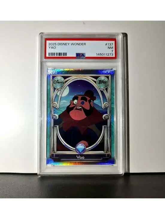 Yao 2025 Topps Disney Wonder #137 Diamond Card Mulan PSA 7