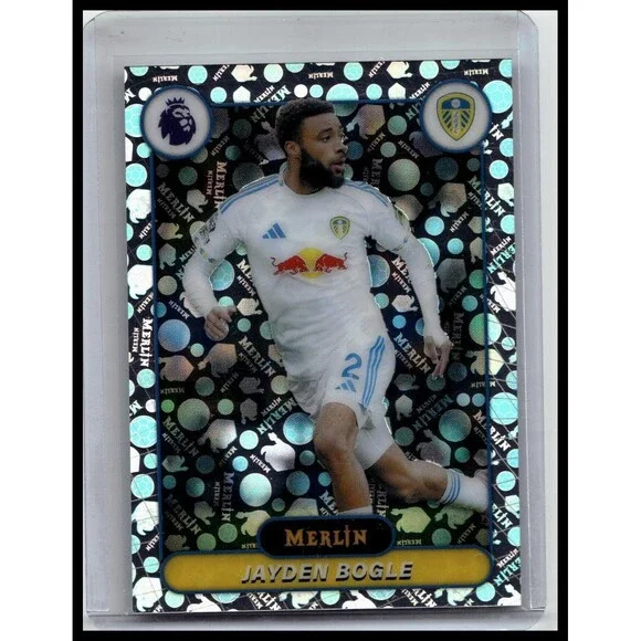 Jayden Bogle #108 Leeds United Vintage Merlin Refractor Base